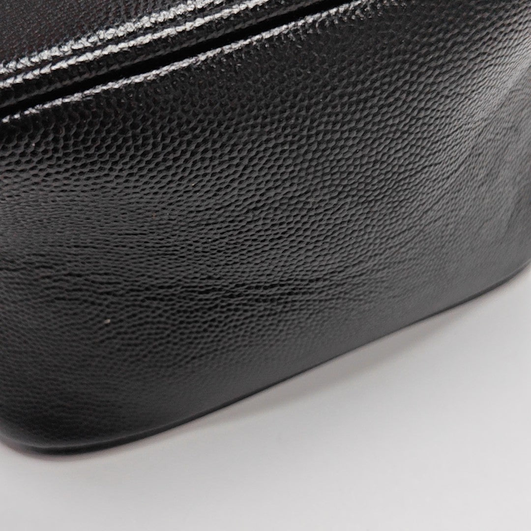 80'S VANITY Quilted Calfskin Black