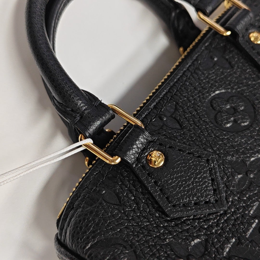 SPEEDY Nano Monogram Calfskin Black
