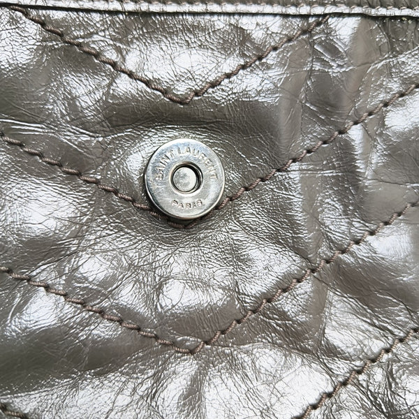 NIKI Medium Chevron Calfskin Gray