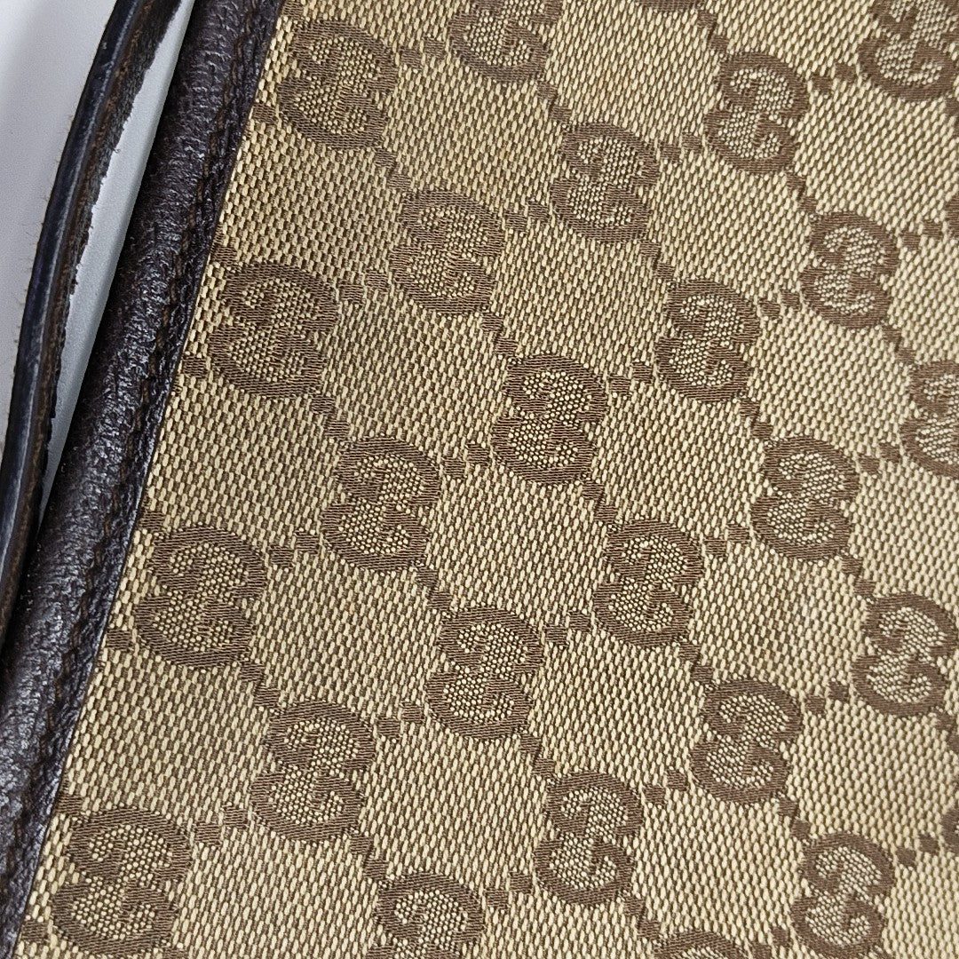 Monogram Canvas Shoulder Bag Brown