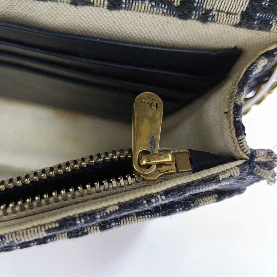 Saddle Mini Oblique Canvas Blue