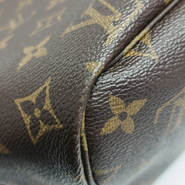 NEVERFULL MM Monogram Coated Canvas Brown