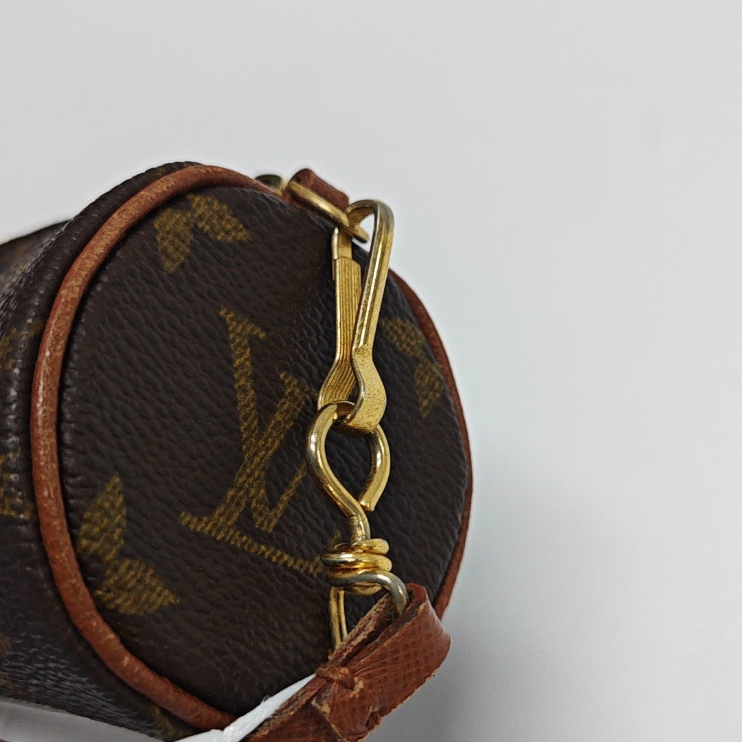PAPILLON Mini Monogram Coated Canvas Brown