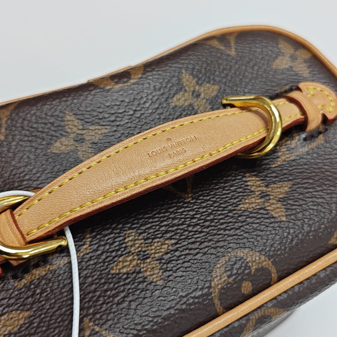 NICE Super Mini Monogram Coated Canvas Brown