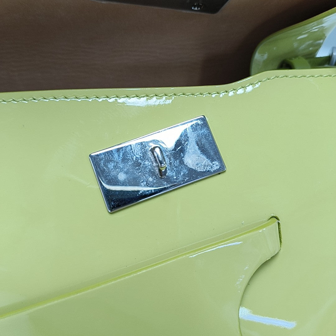Patent Leather Crossbody Bag Yellow
