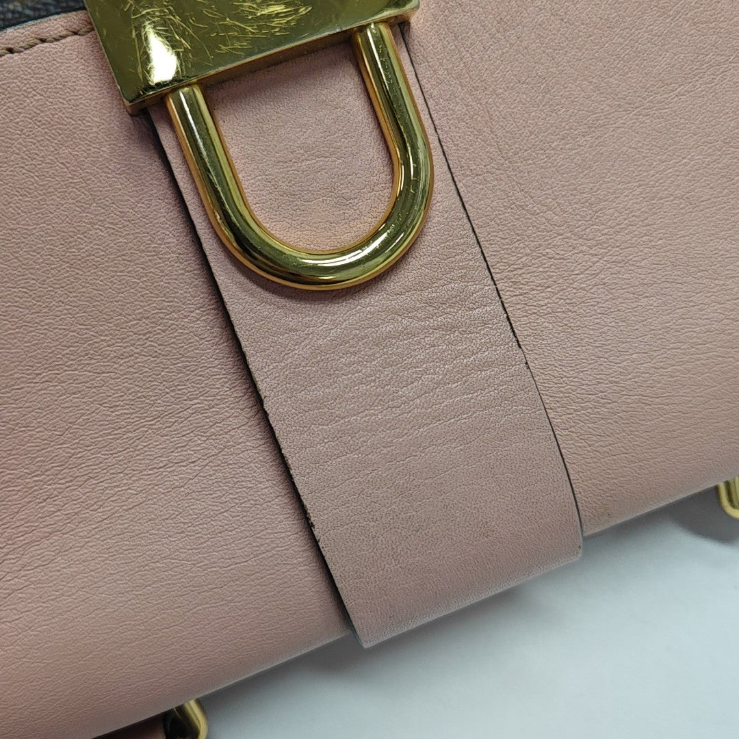 LOCKY BB Monogram Coated Canvas Pink