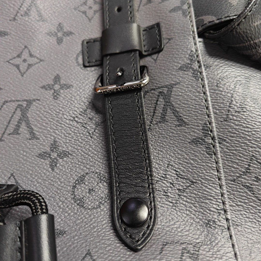 CHRISTOPHER Monogram Coated Canvas Gray