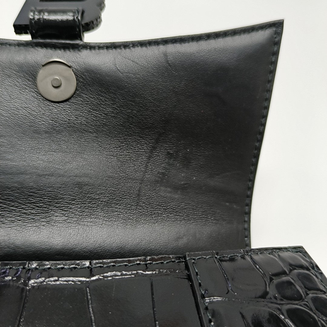 Hourglass Small Calfskin Black