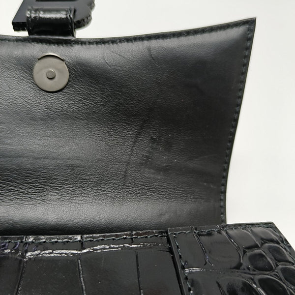 Hourglass Small Calfskin Black