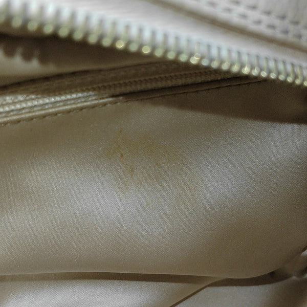 CHANEL PETITE Quilted Grained Calfskin Beige