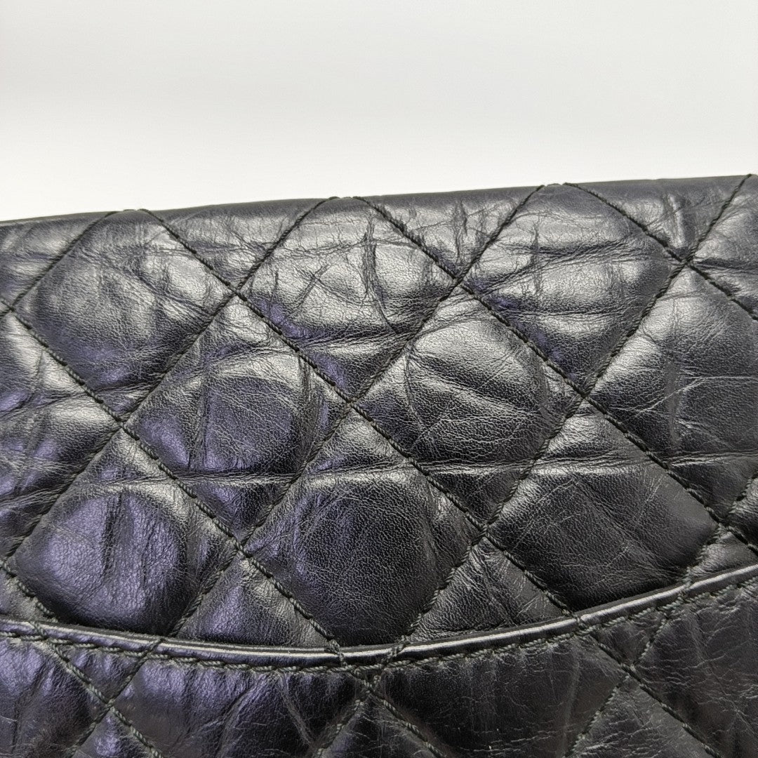 2.55 227 (jumbo) Quilted Calfskin Black
