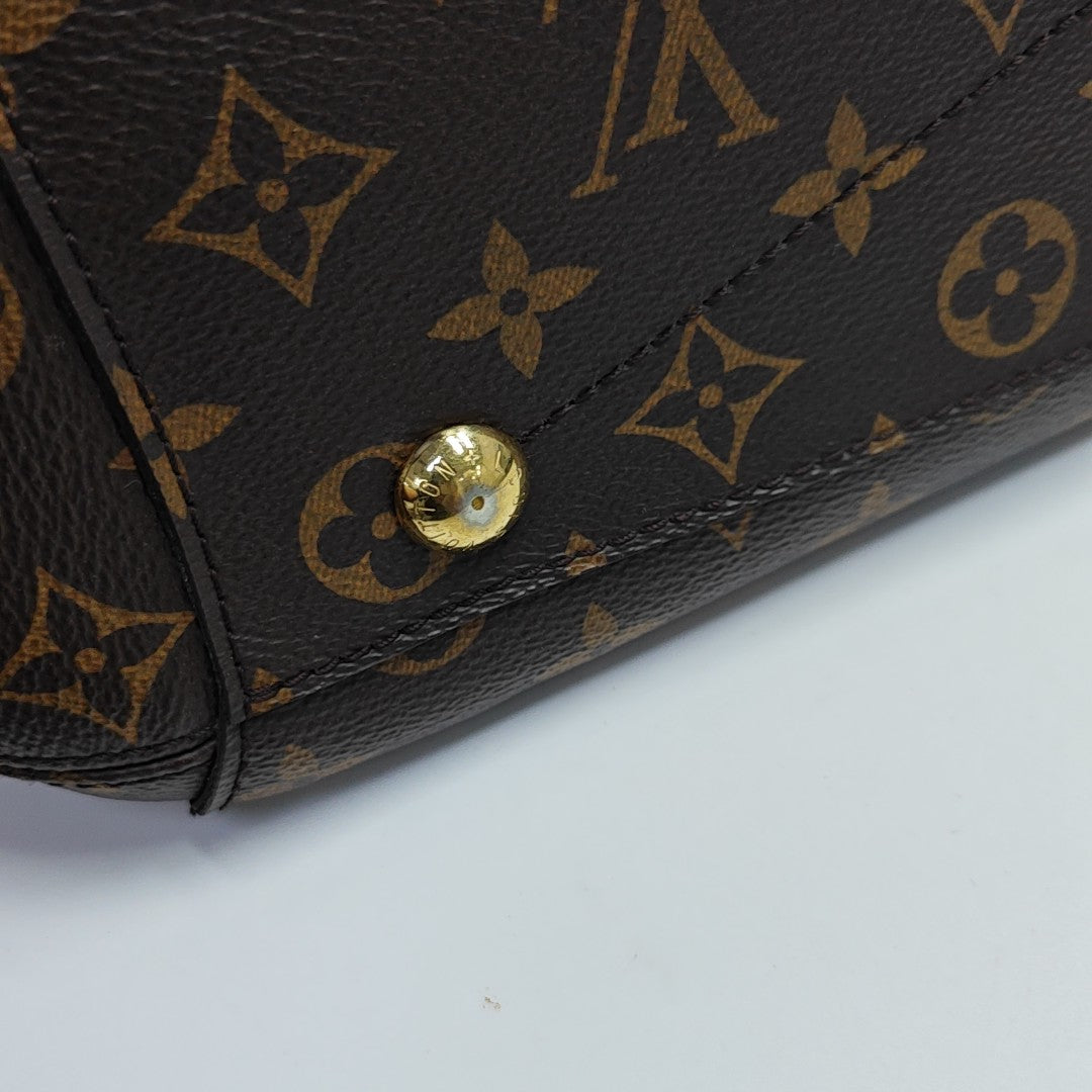 MONTAIGNE Monogram Coated Canvas Brown
