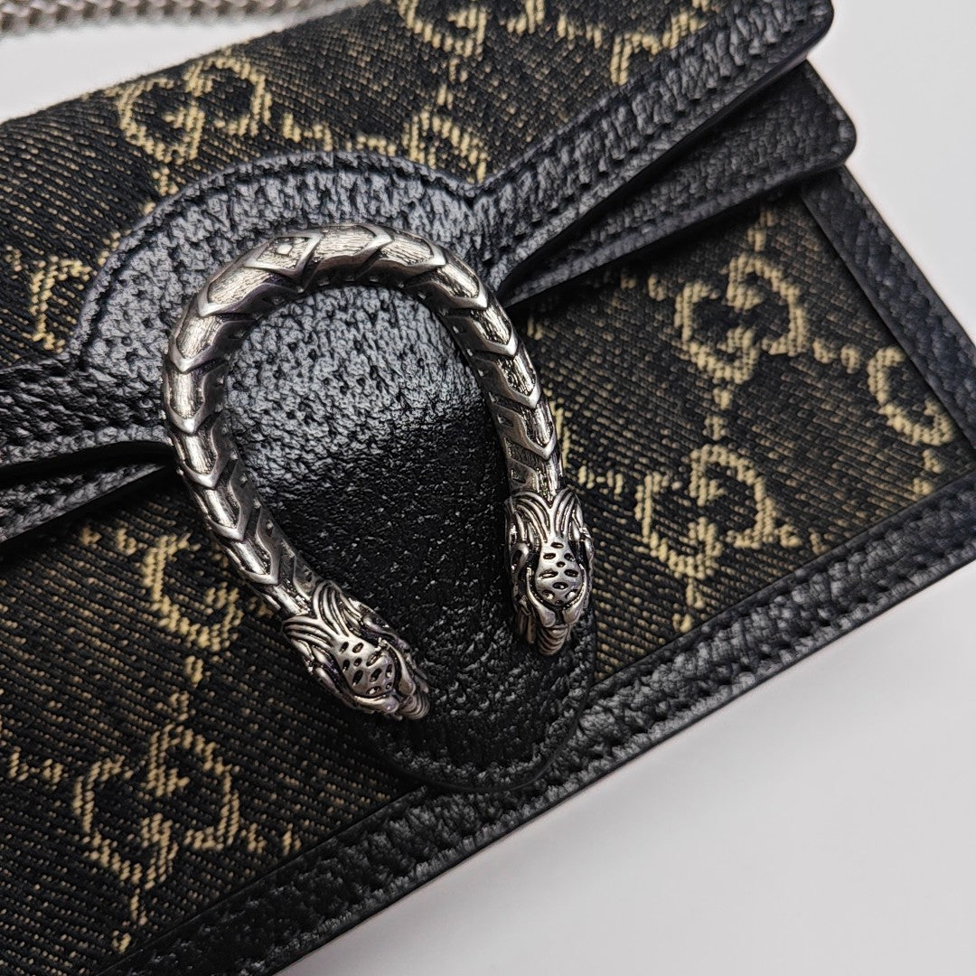 Dionysus Super Mini Monogram Denim Black