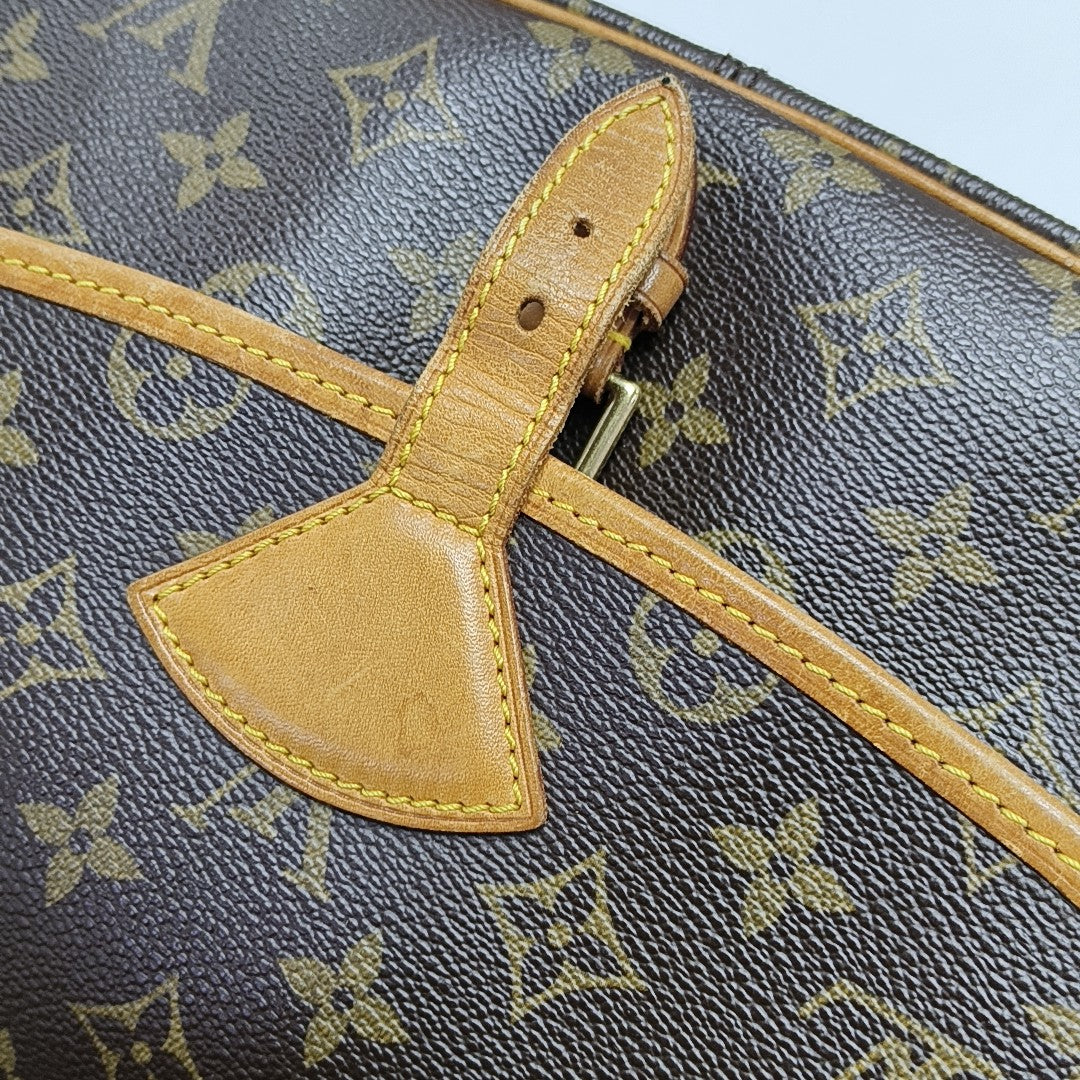 SOLOGNE PM Monogram Coated Canvas Brown