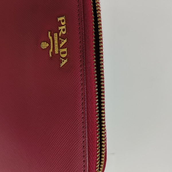 Zippy Wallet Saffiano Calfskin Red Wallet