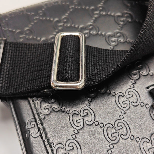 Monogram Calfskin Shoulder Bag Black