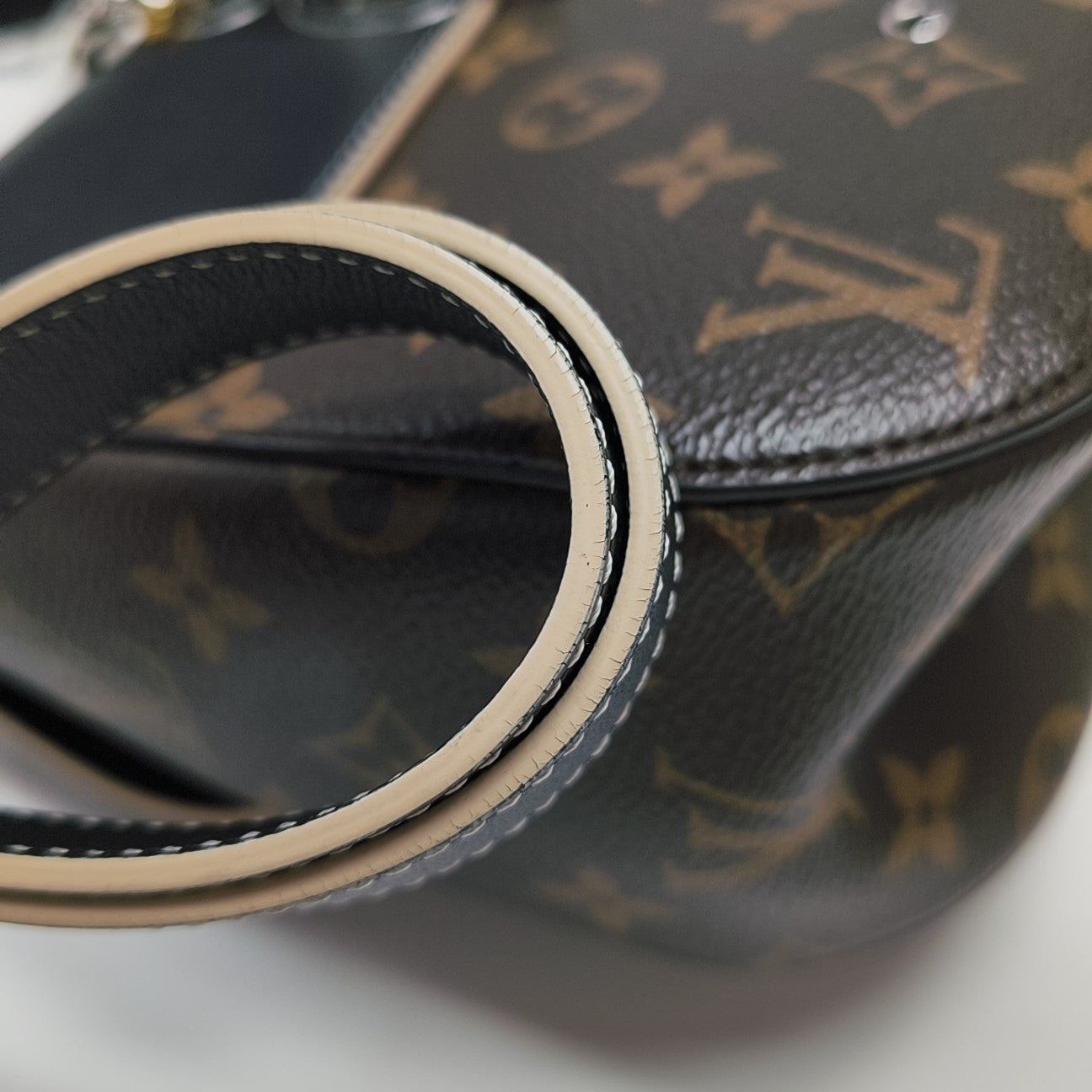 CHAIN IT PM Monogram Coated Canvas Black