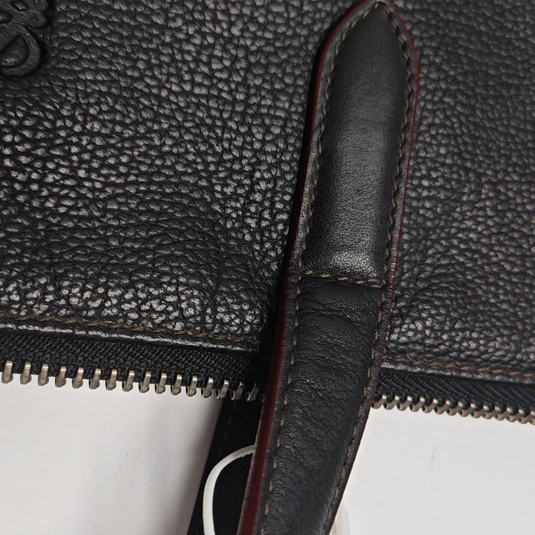 Calfskin Top Handle Bag Black