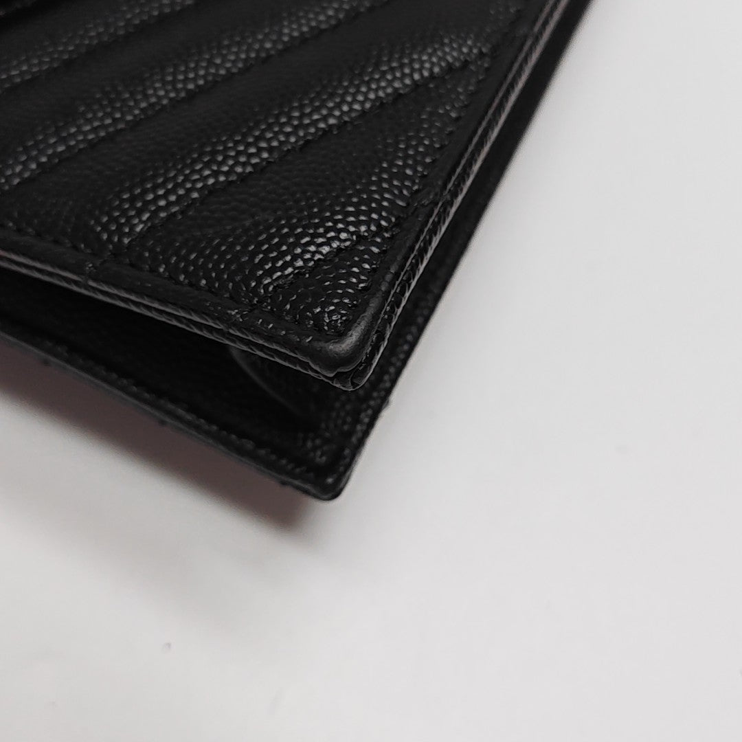 MONOGRAM Chevron Calfskin Black