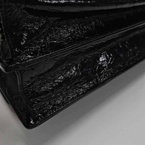 Cannage Calfskin Shoulder Bag Black