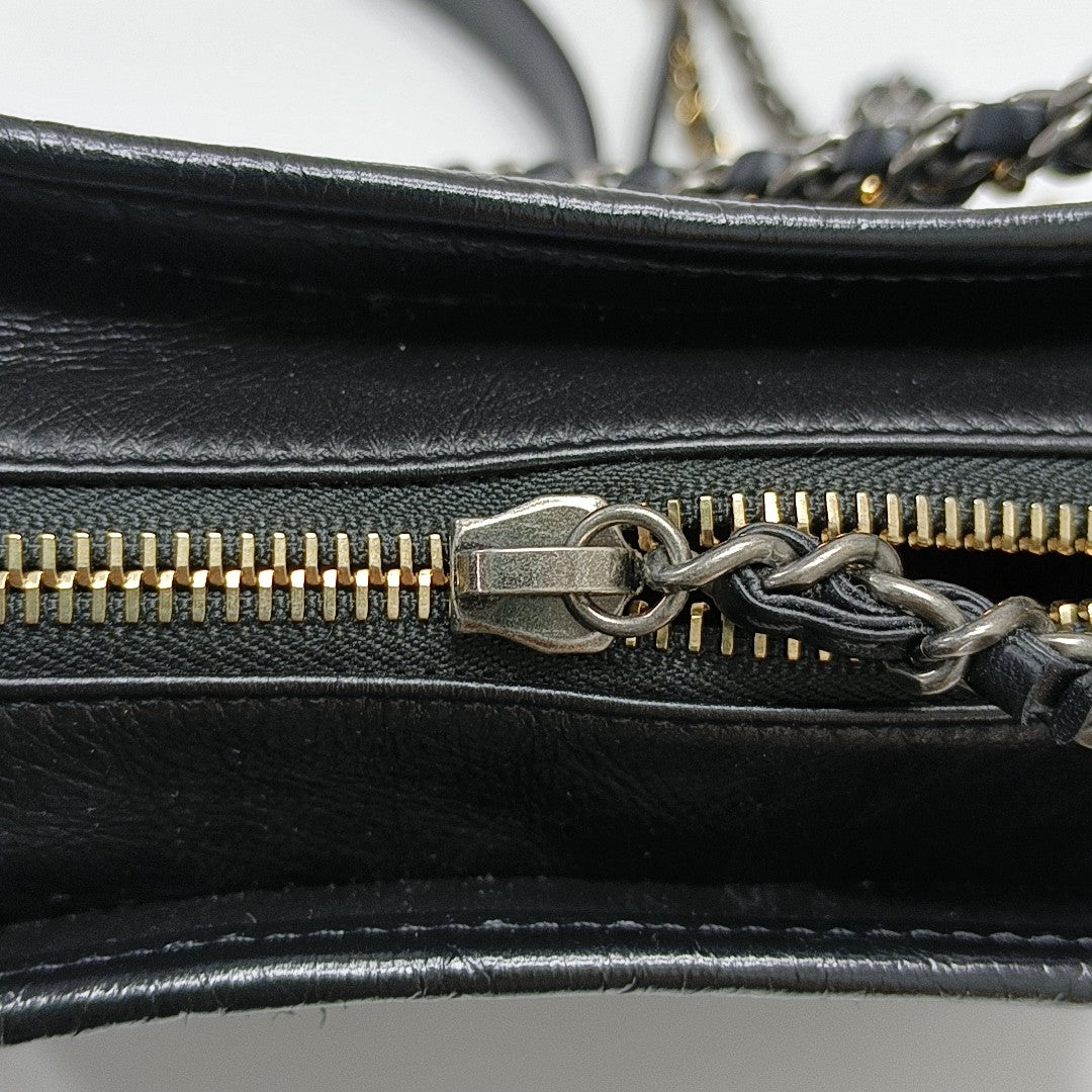 GABRIELLE Small Quilted Vintage Calf Black