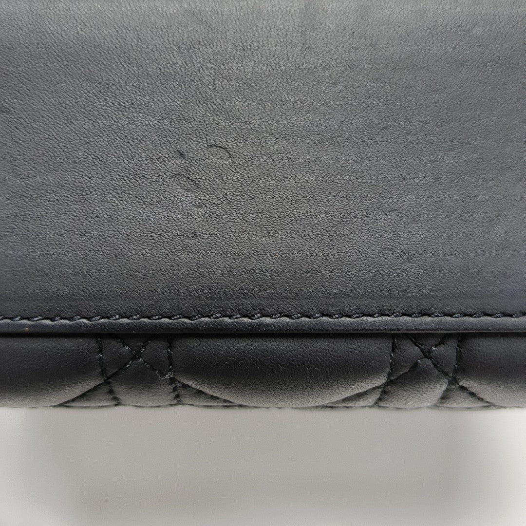 Lady Dior Mini Cannage Calfskin Black