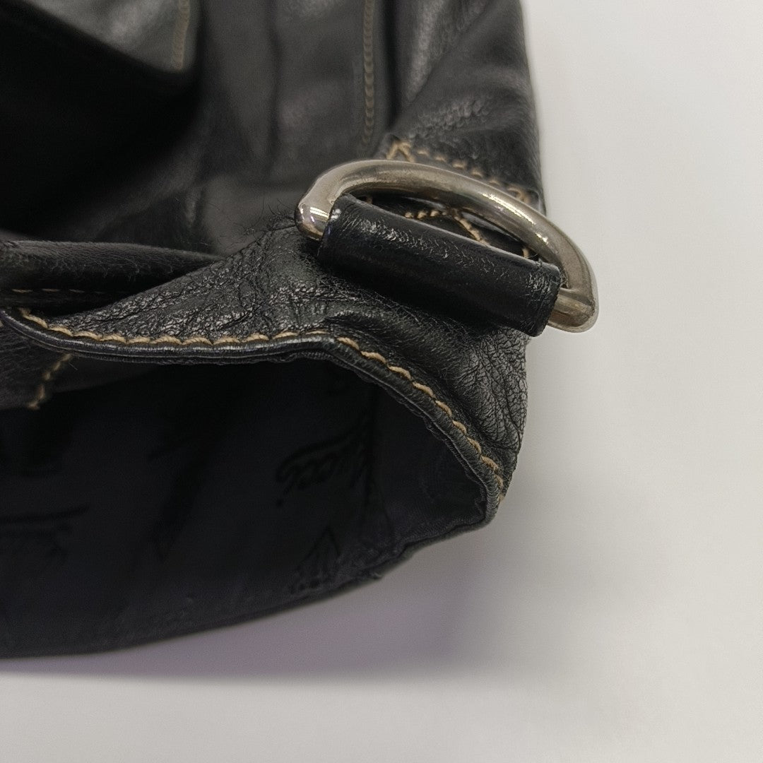 Calfskin Shoulder Bag Black