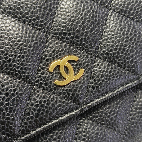 WOC Quilted Grained Calfskin Black