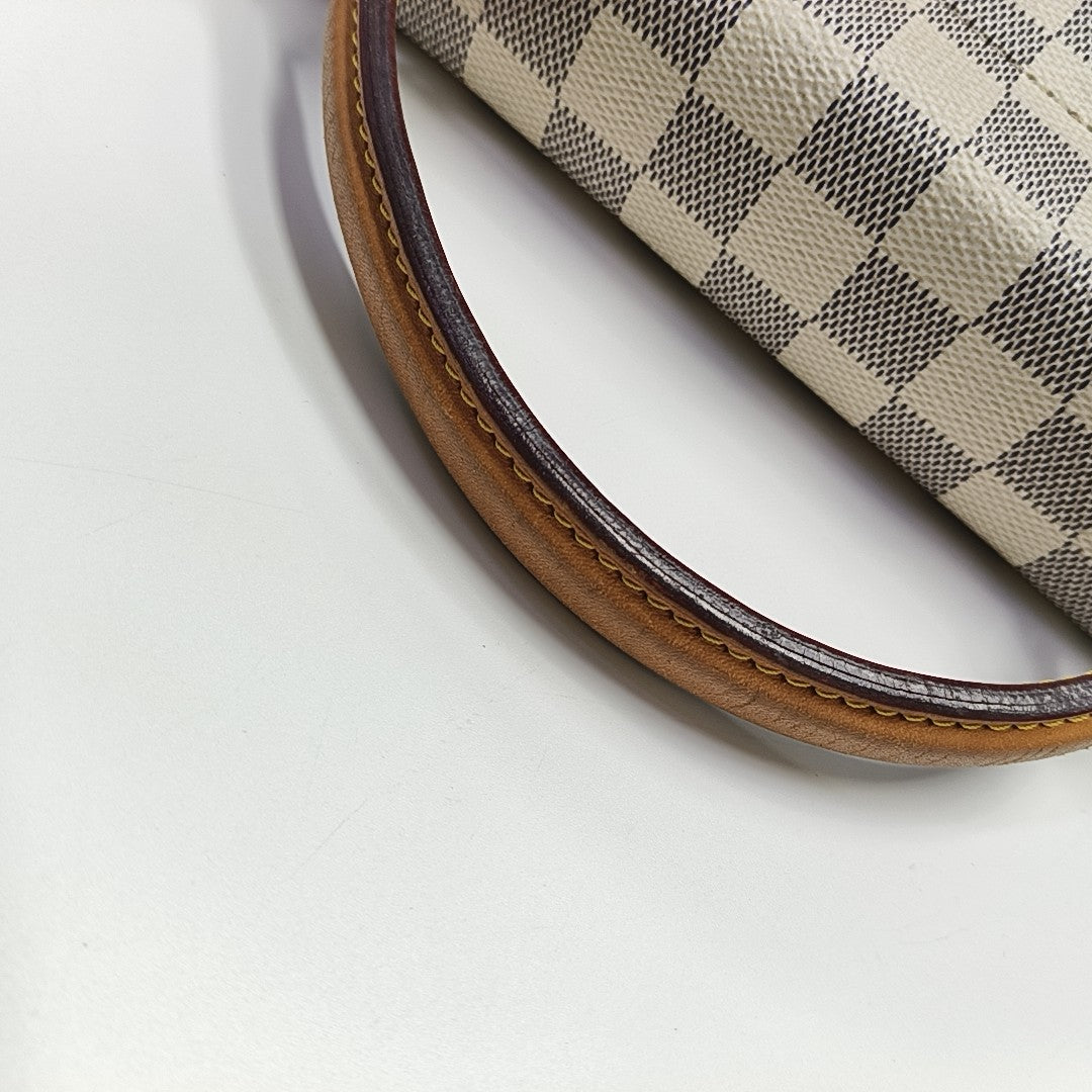 CROISETTE Damier Azur Coated Canvas White