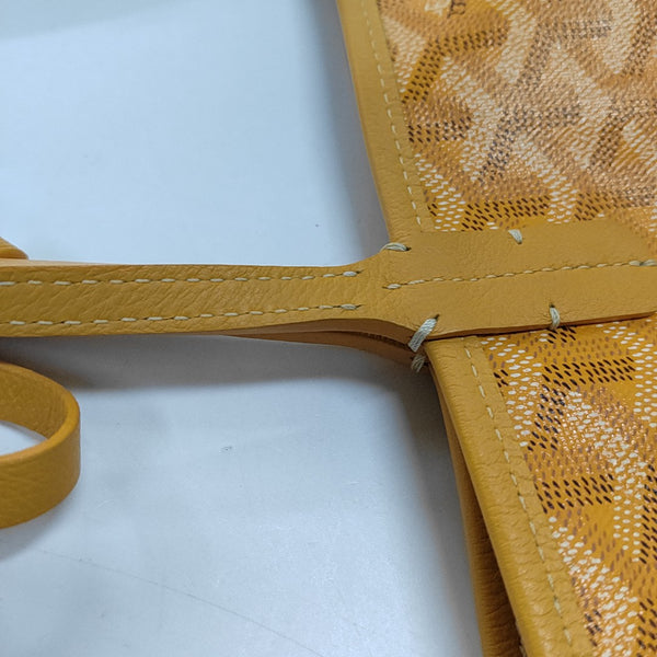 Authenticated pre-owned  Anjou Mini Coated Canvas Yellow - Tote Bag at Looply