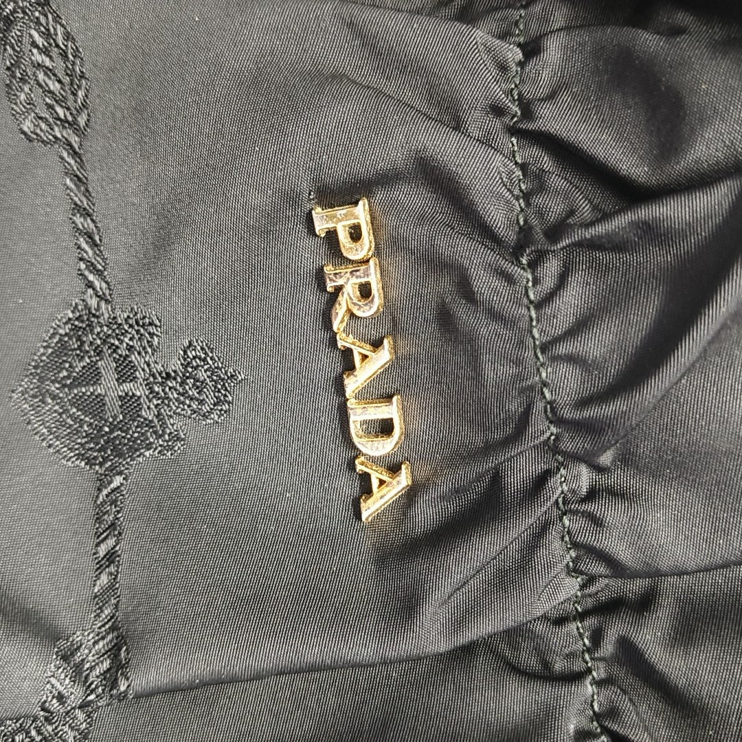 Nylon Top Handle Bag Black
