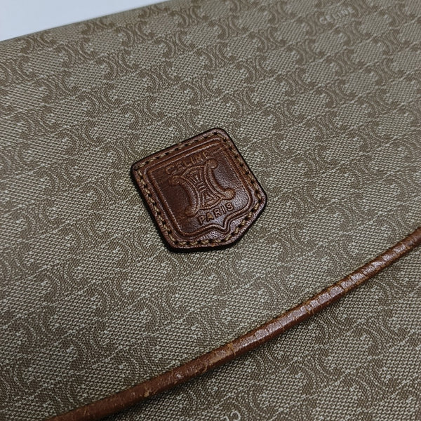 MACADAM CLUTCHES Coated Canvas Beige