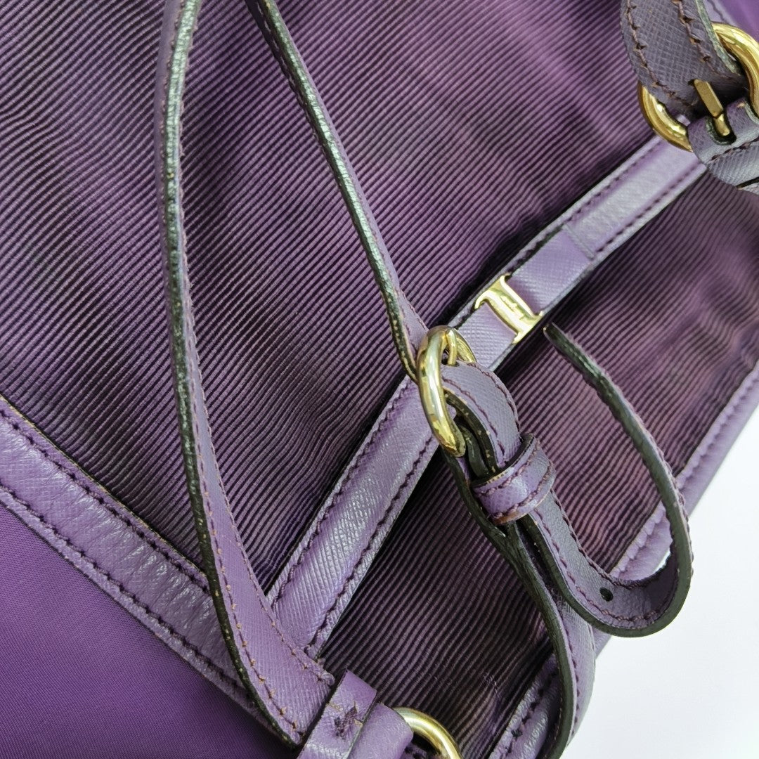 Nylon Tote Bag Purple