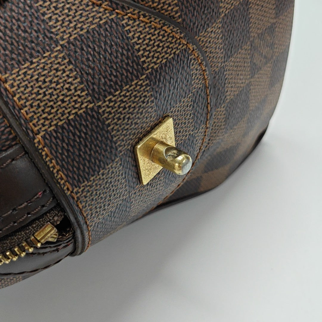 DUOMO Damier Ebene Coated Canvas Brown