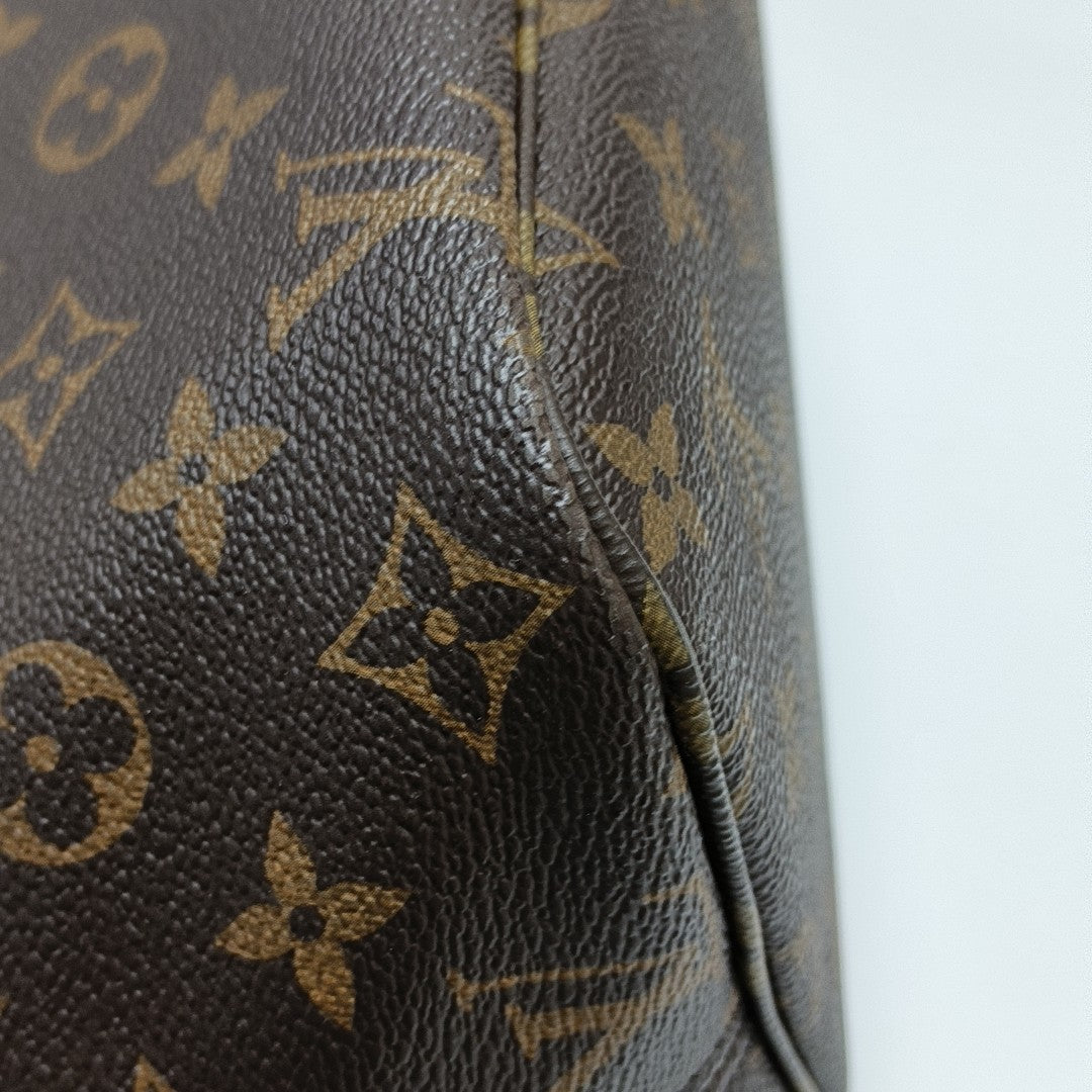 NEVERFULL MM Monogram Coated Canvas Brown