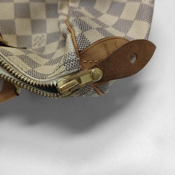 SPEEDY 30 Damier Azur Coated Canvas White