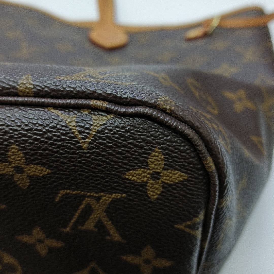 NEVERFULL MM Monogram Coated Canvas Brown