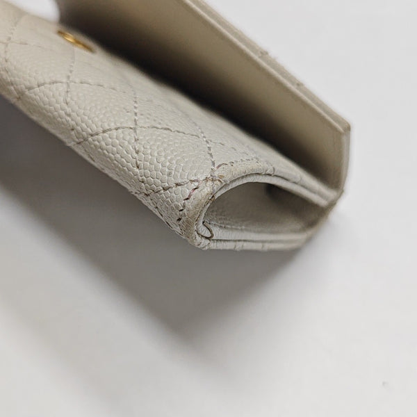 ENVELOPE Small Chevron Calfskin White Wallet