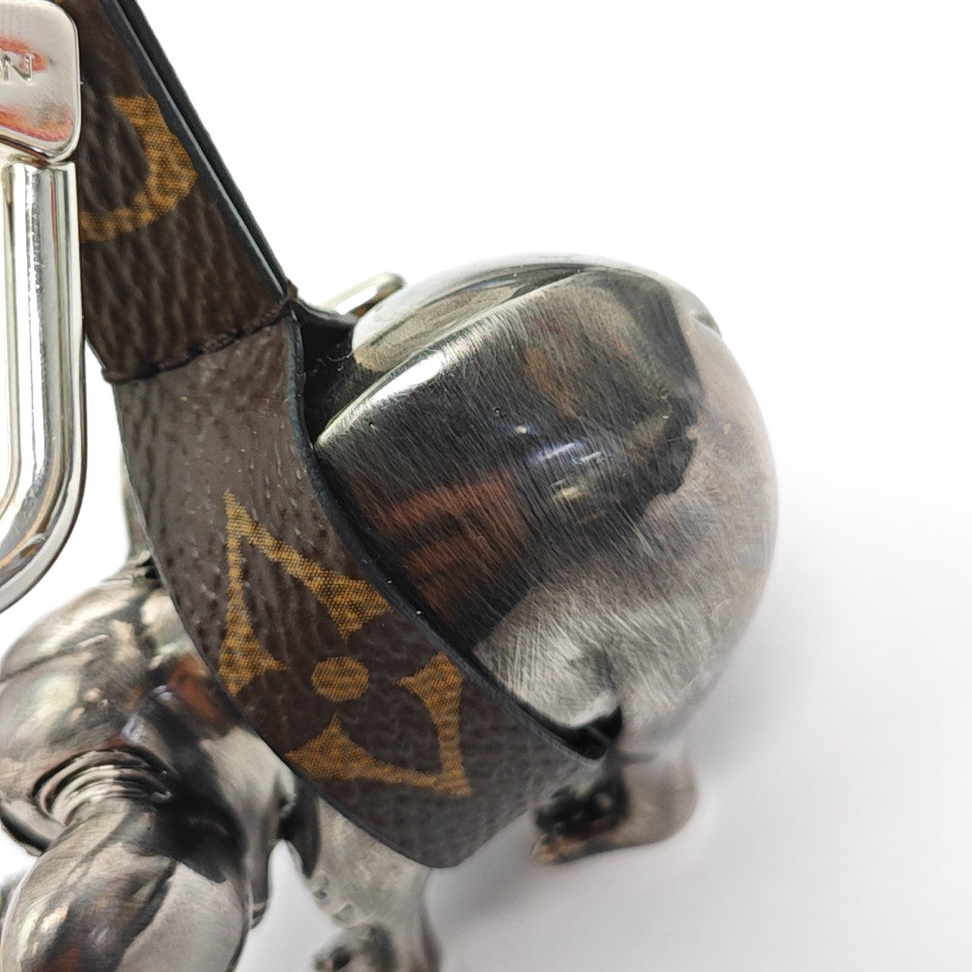 Metal Bag Charm Gray