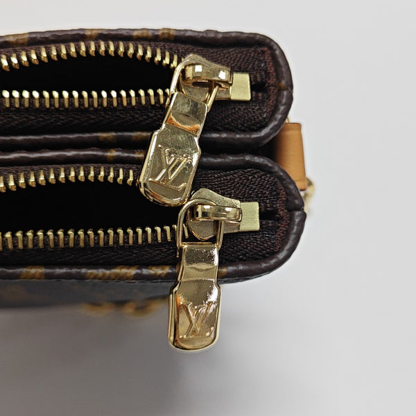LIV POCHETTE Monogram Coated Canvas Brown