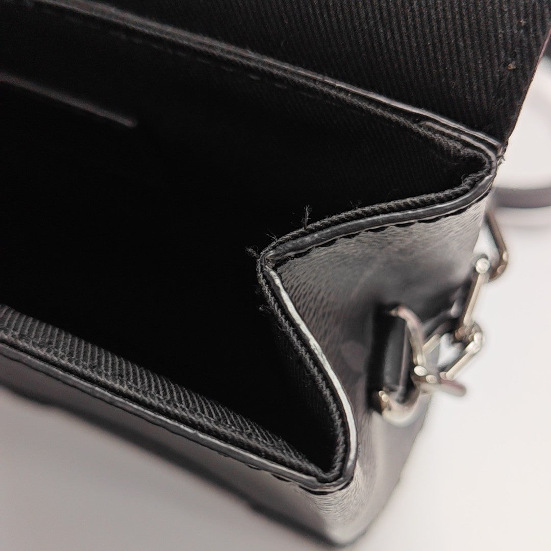 STEAMER Extra Small Monogram Coated Canvas Black