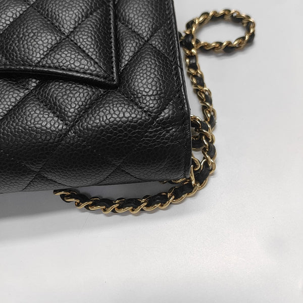 WOC Quilted Grained Calfskin Black