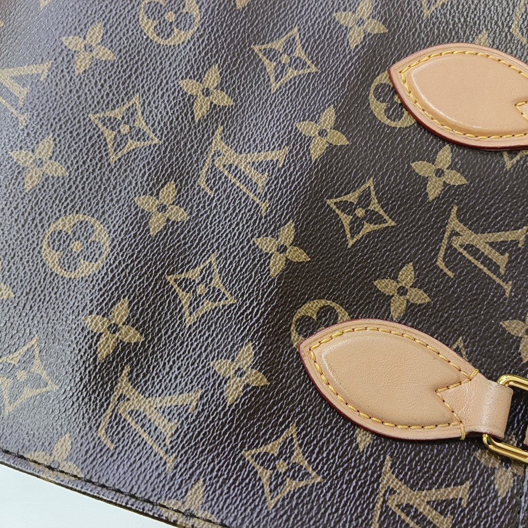 SAC PLAT BB Monogram Coated Canvas Brown