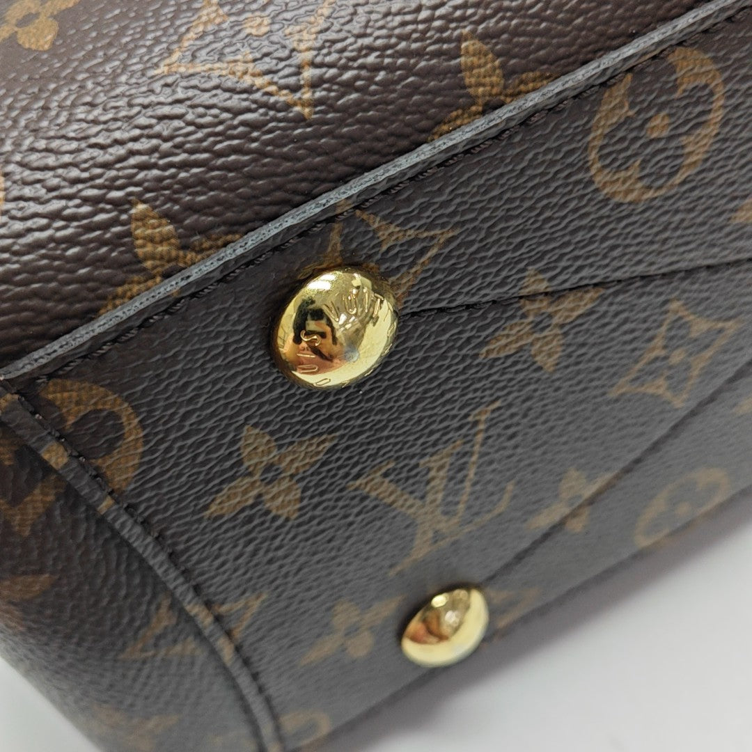 MONTAIGNE BB Monogram Coated Canvas Brown