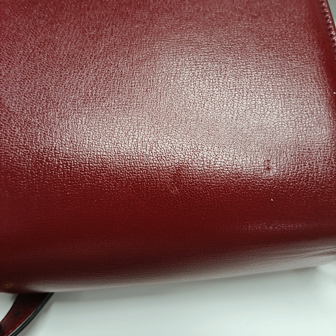 GG Ring Small Calfskin Red