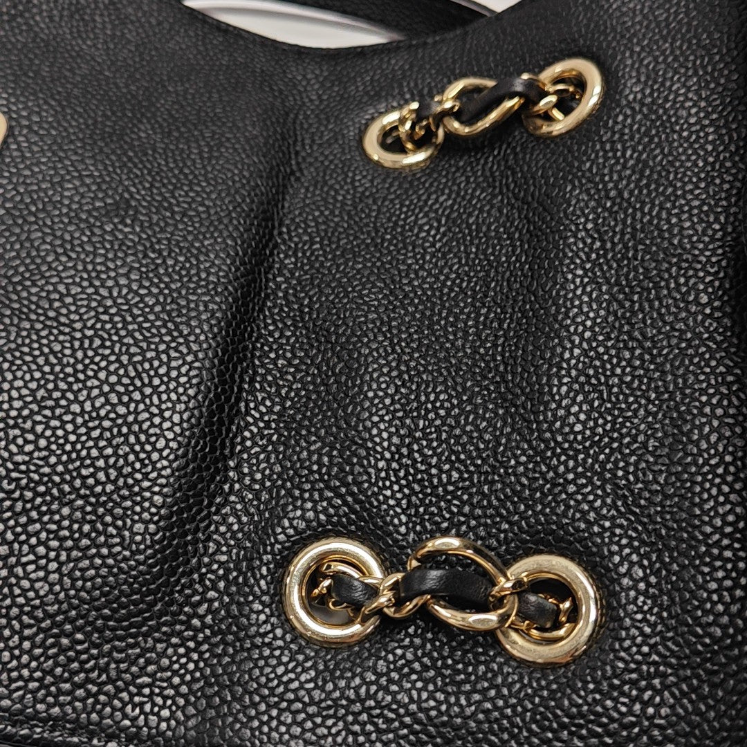 Quilted Grained Calfskin Black