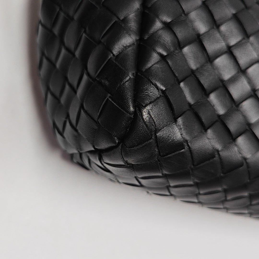 Calfskin Top Handle Bag Black