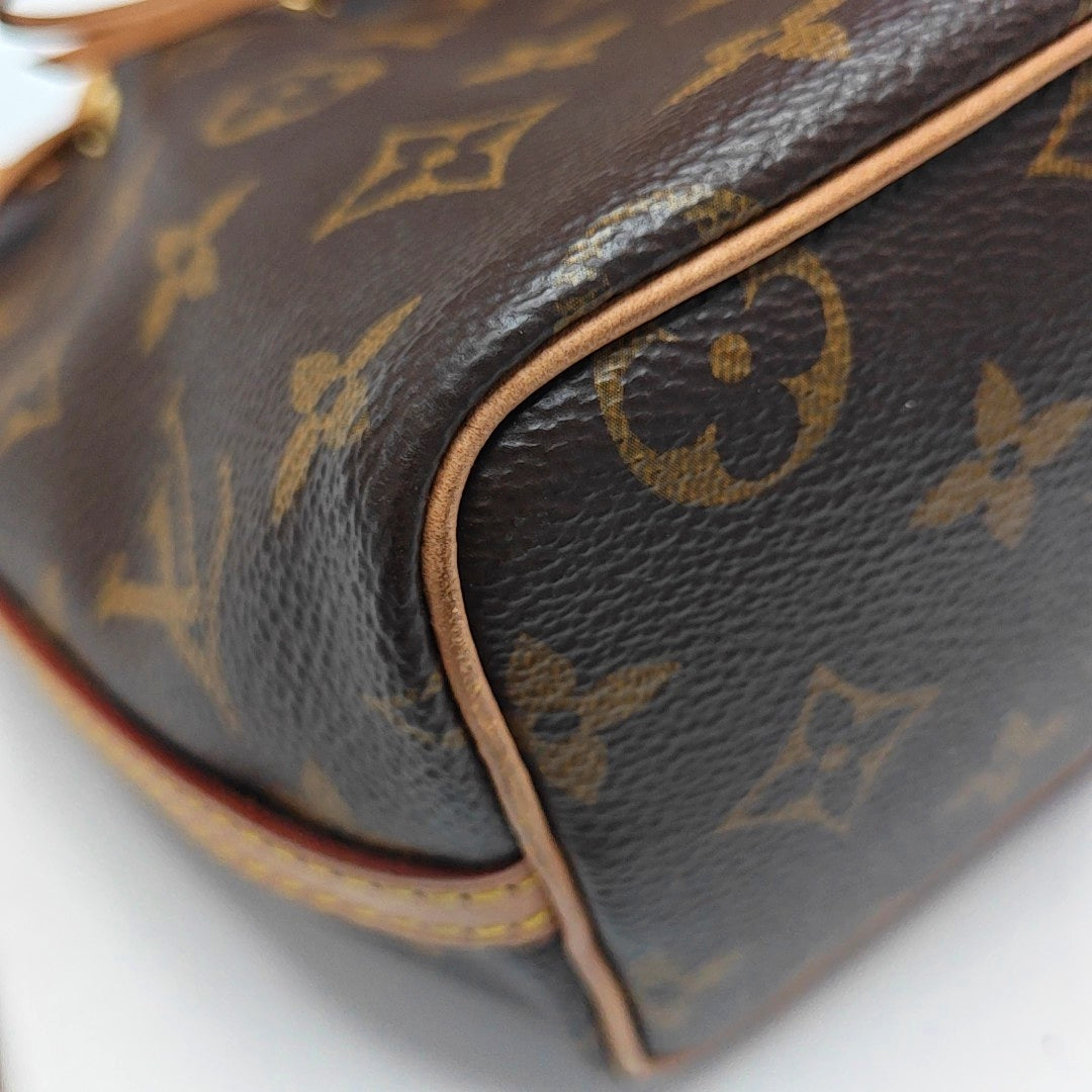 NÉONOÉ Nano Monogram Coated Canvas Brown