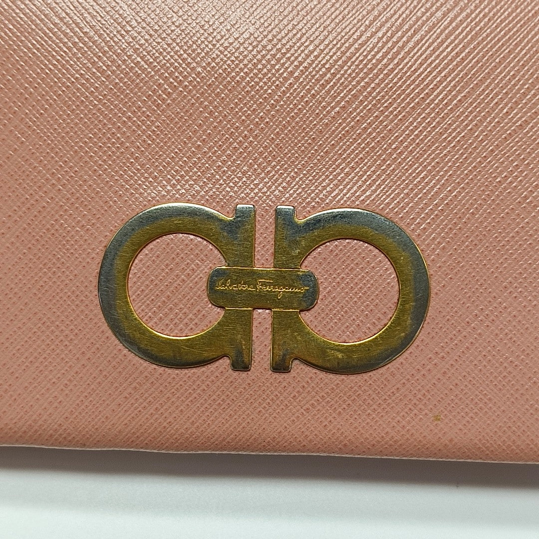 Authenticated pre-owned  Gancini Calfskin Pink Wallet - Wallet at Looply