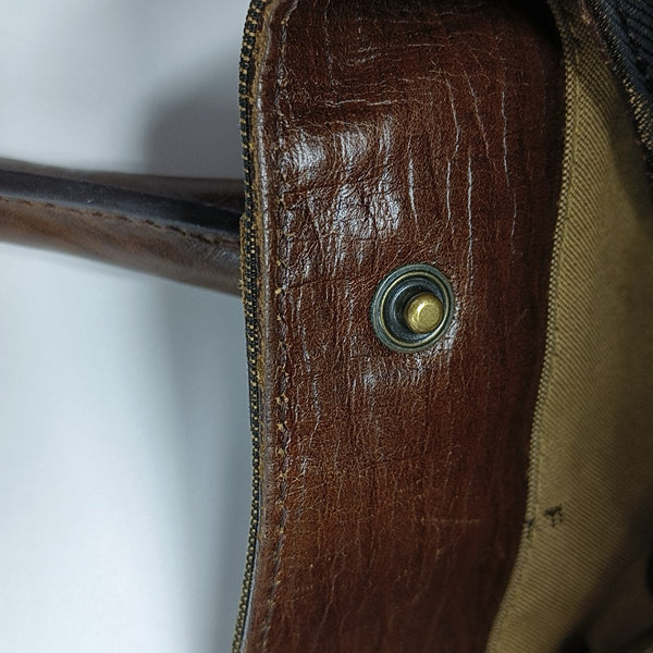 Canvas Top Handle Bag Brown
